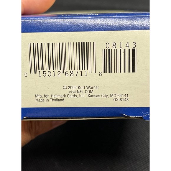 Vtg. 1995 St. Louis Rams Kurt Warner Hallmark Keepsake Ornament NIB - Picture 6 of 6